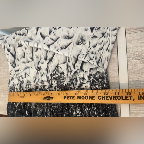 Helmut Lang Abstract Print Dress Mock Neck Cocktail Evening Size Small - Picture 7 of 11